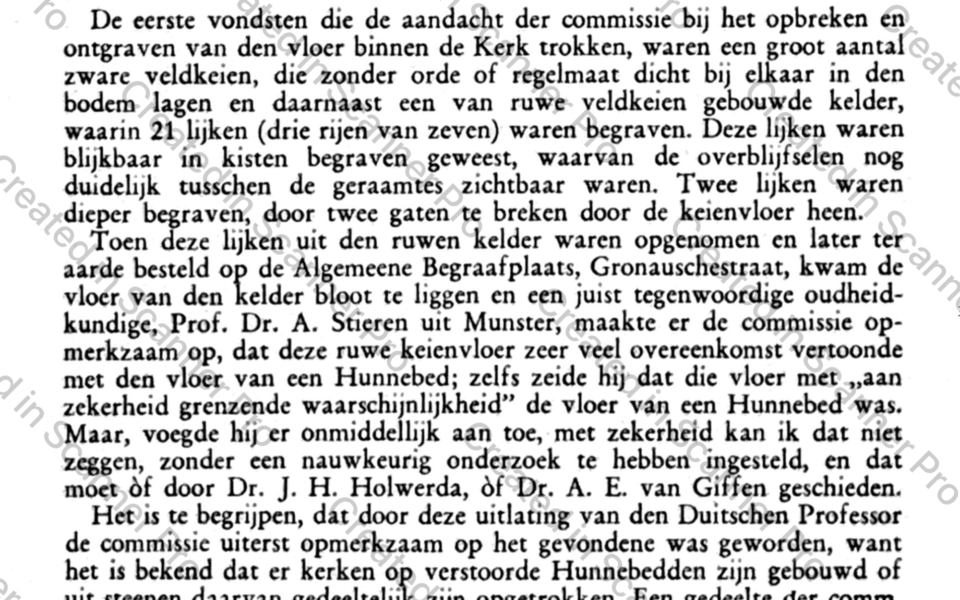 fragment boekje Van Deinse - opgravingen Grote Kerk - 1927
