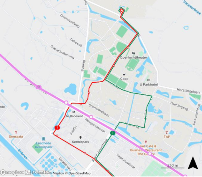 Vervoersplan Arriva 2026 Lijn 1 UT Enschede