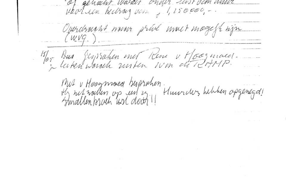 vuurwerkramp - aantekening Boudewijn Rip 15 mei 2000