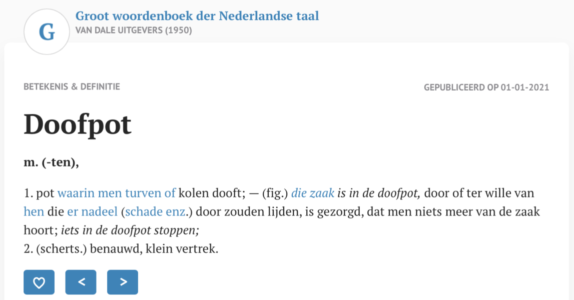 Doofpot - Dikke van Dale