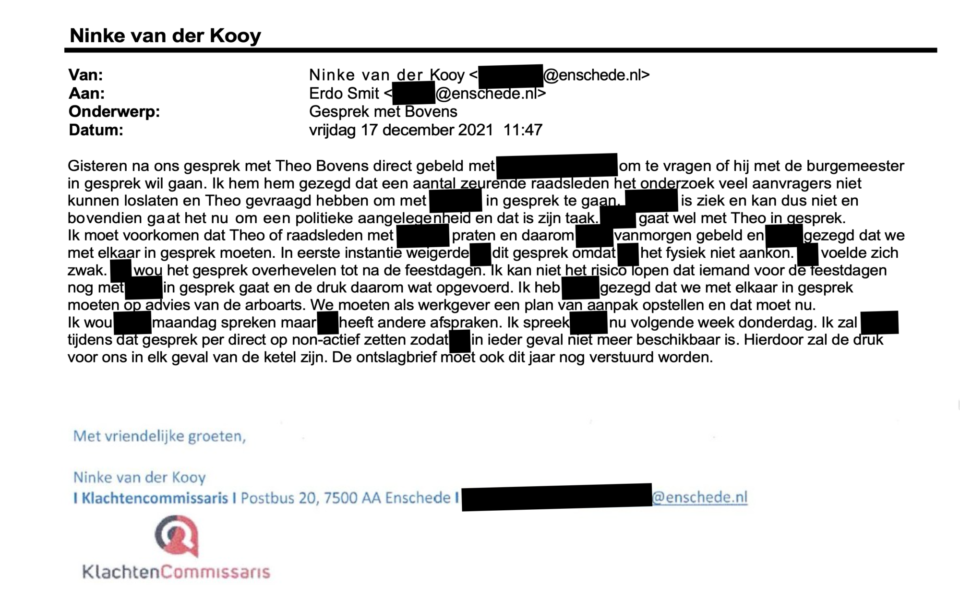 E-mail Ninke van der Kooy