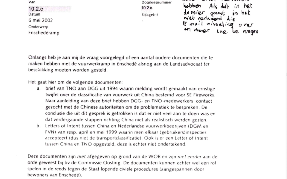 Interne memo DGG VWS (2002)