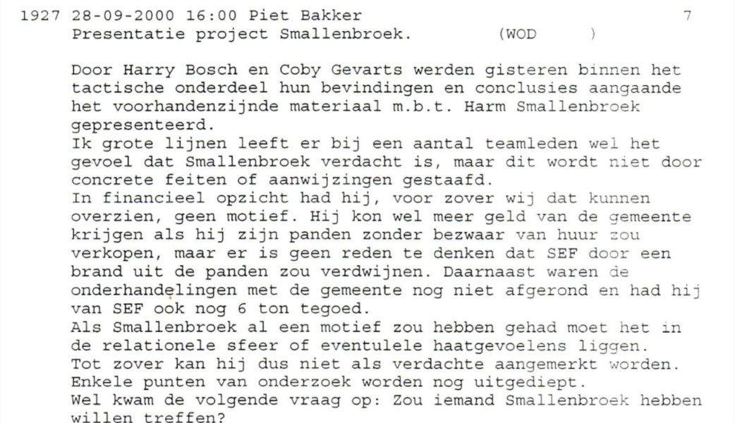 Journaalmutatie motief Smallenbroek