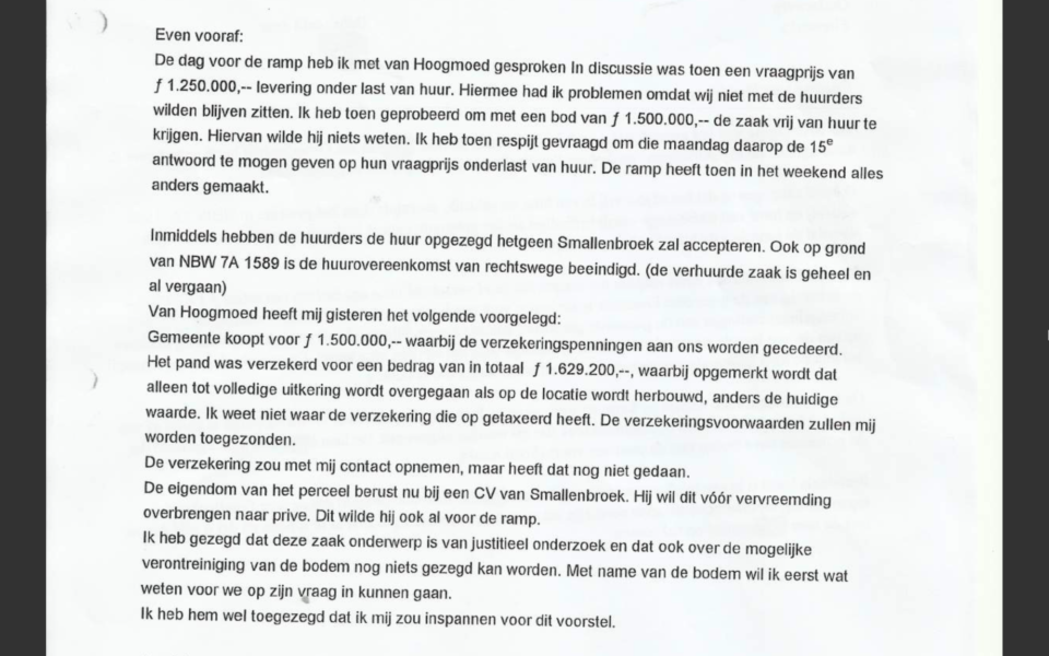 Vuurwerkramp - Memo Boudewijn Rip 9 juni