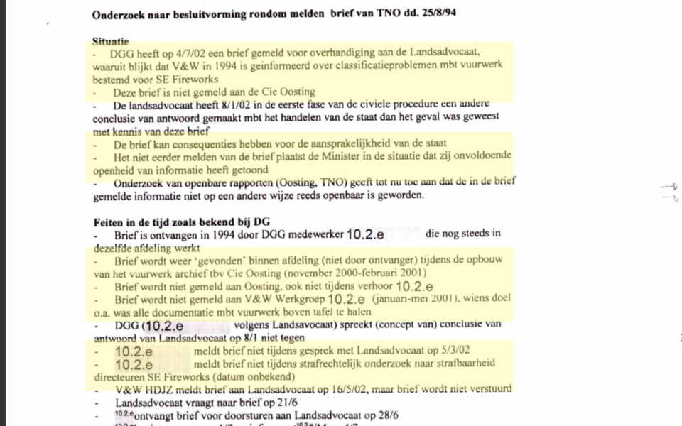 Onderzoek VWS niet melden brief 1