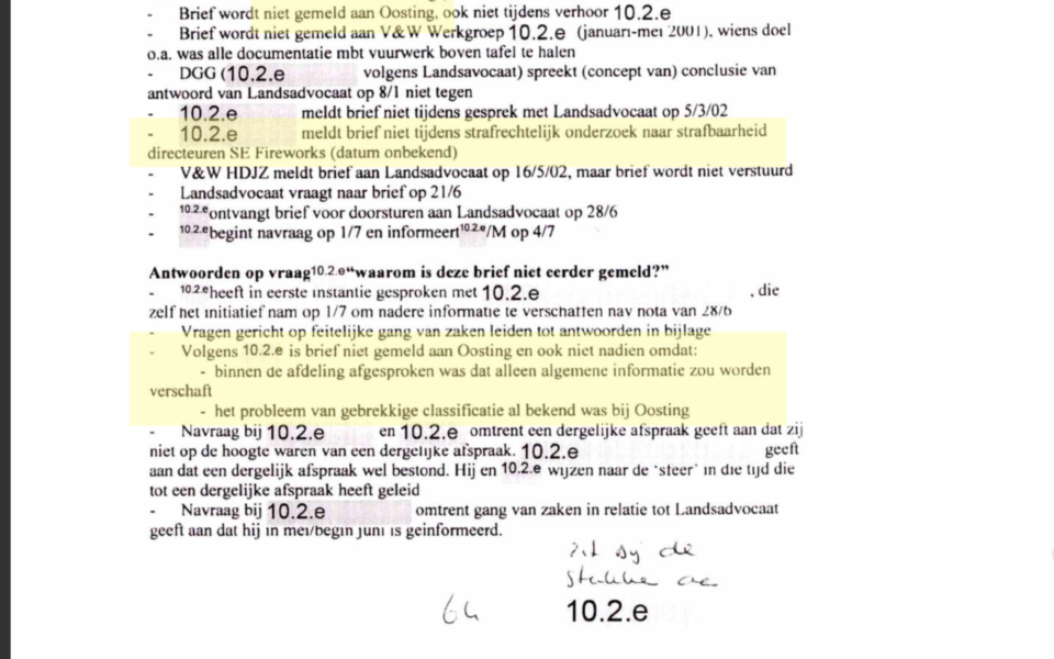 Onderzoek VWS niet melden brief 2