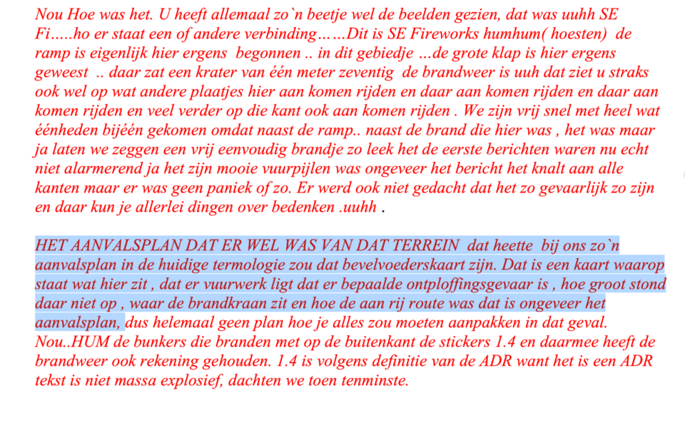 vuurwerkramp - transcript lezing Jans Weges