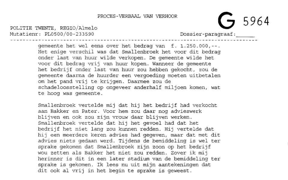 vuurwerkramp - verklaring Boudewijn Rip Tolteam 9 jan 2001